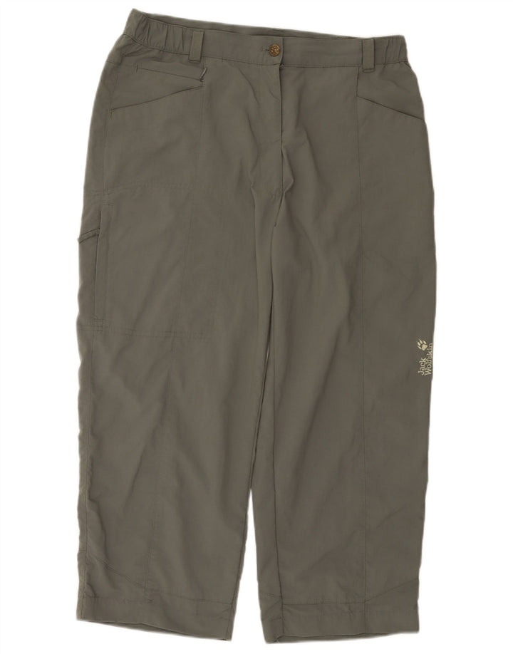 Jack Wolfskin Pantalones Cortos Cargo Mujer W32 L23 Poliamida Caqui