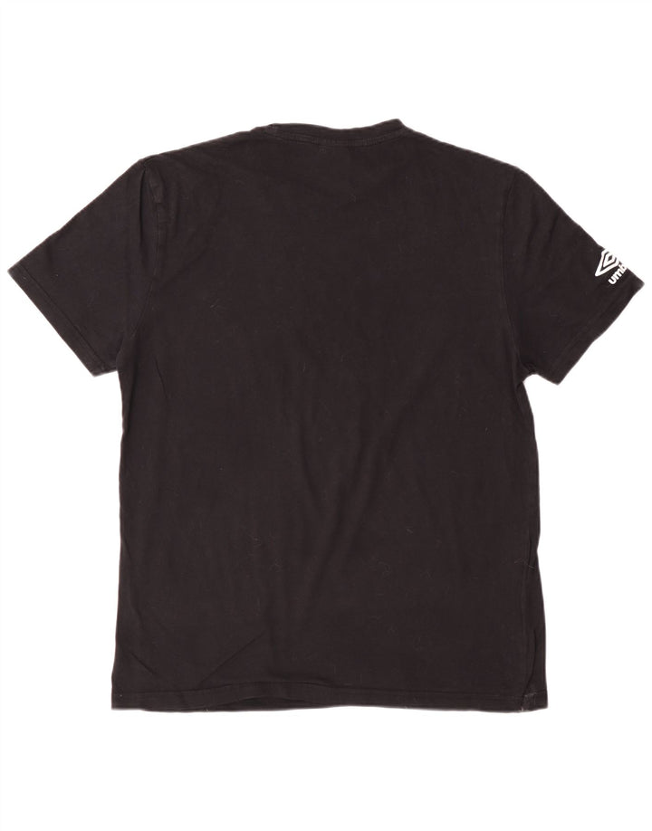 Umbro - Camiseta gráfica para hombre, talla grande, algodón negro
