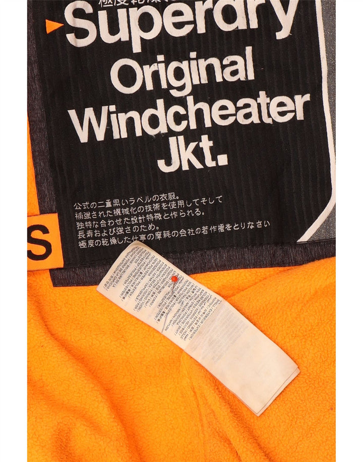 Superdry Chaqueta cortavientos con capucha Windcheater para hombre, talla 36, color gris