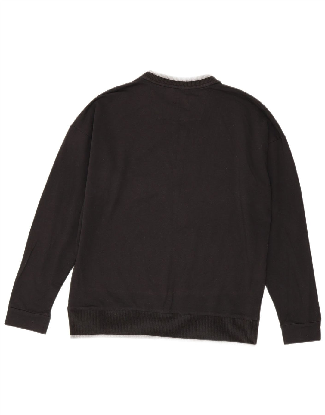 Calvin Klein - Jersey de cuello redondo para hombre, talla pequeña, algodón negro