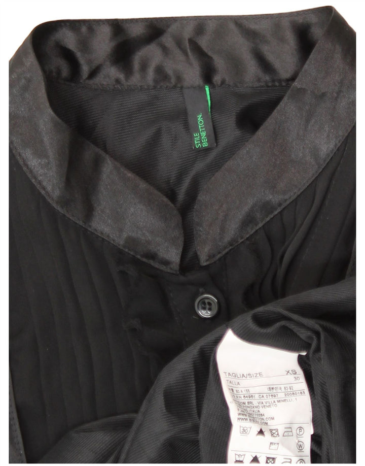 Benetton Vestido Vaina Mujer UK 6 XS Poliéster Negro