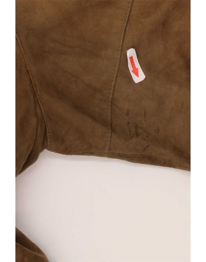 Vintage hombres bombardero ante chaqueta Reino Unido 38 medio beige