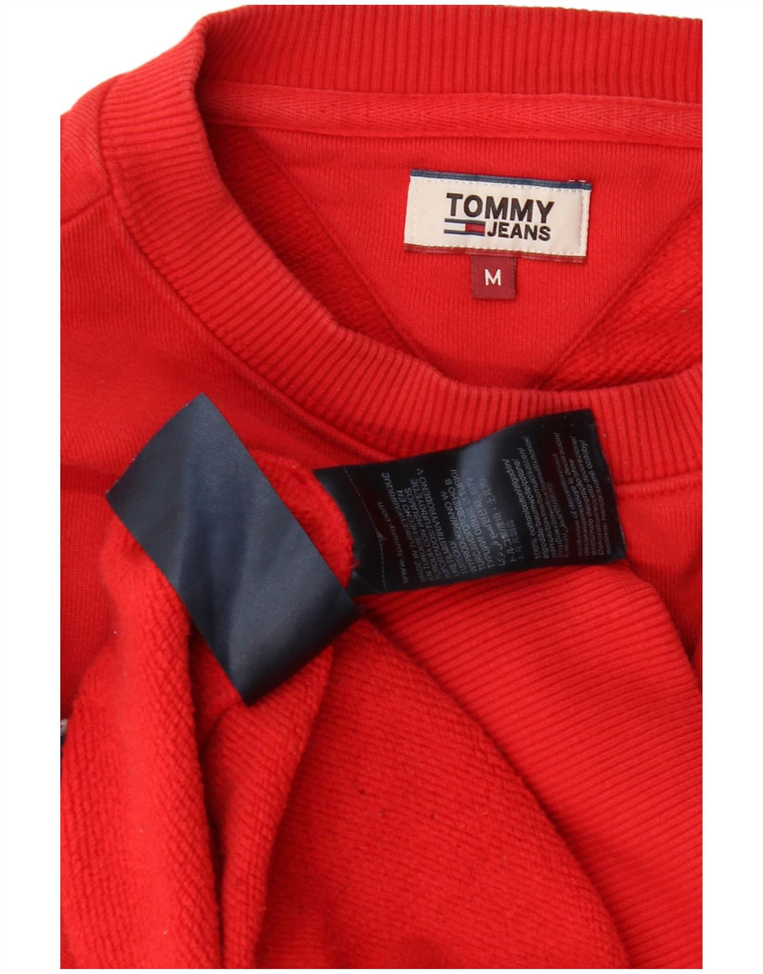 Tommy Hilfiger Sudadera de gran tamaño con gráfico para mujer UK 14 Medium Red