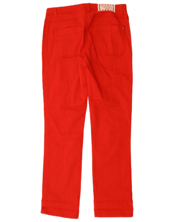 Max Mara Mujer Weekend Slim Casual Pantalones UK 12 Medium W32 L30 Rojo
