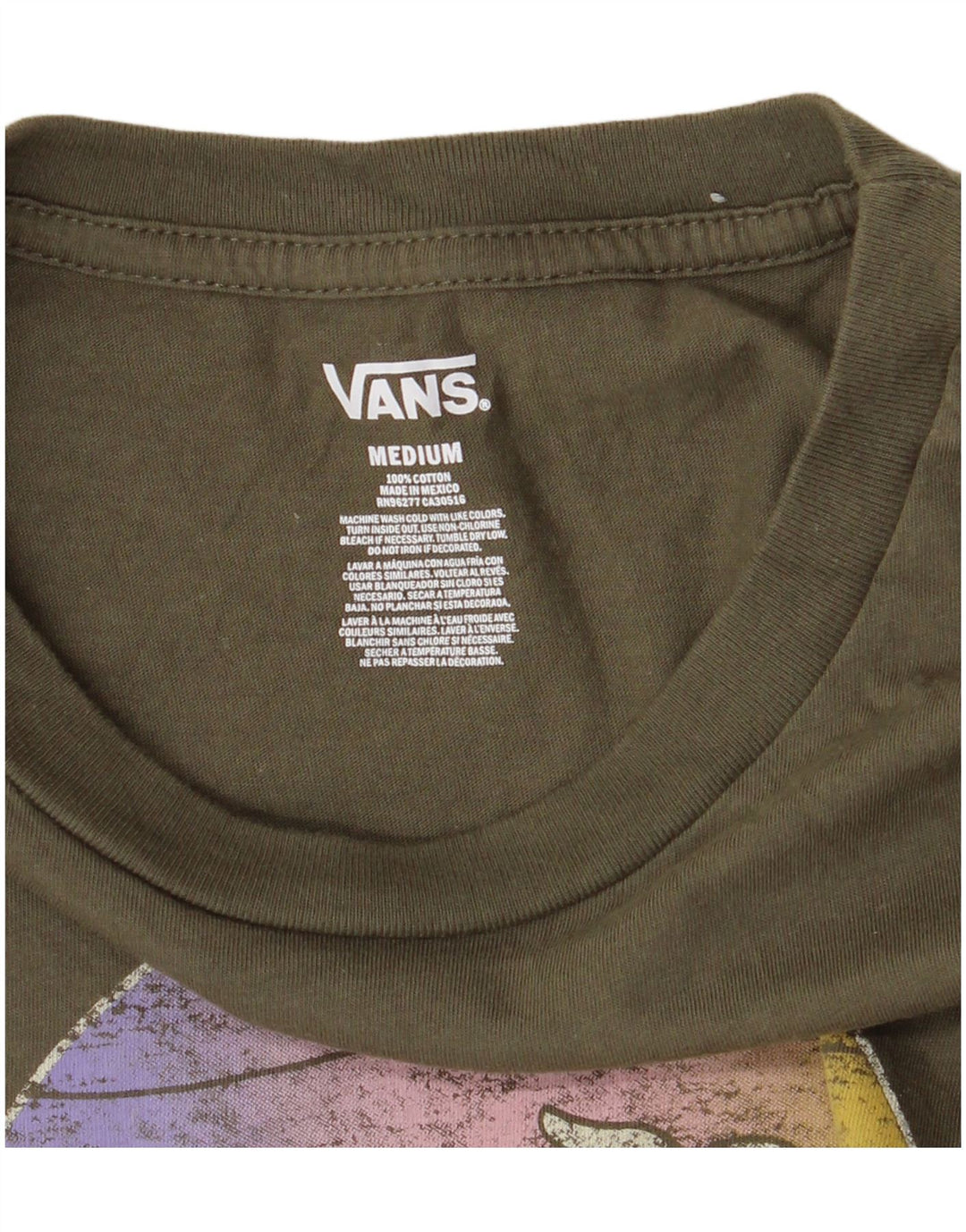 Vans Camiseta gráfica para niño 10-11 años Mediana Caqui Algodón