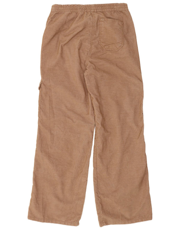 Topshop Pantalones cargo de pana holgados para mujer UK 12 Medium W30 L31 Beige