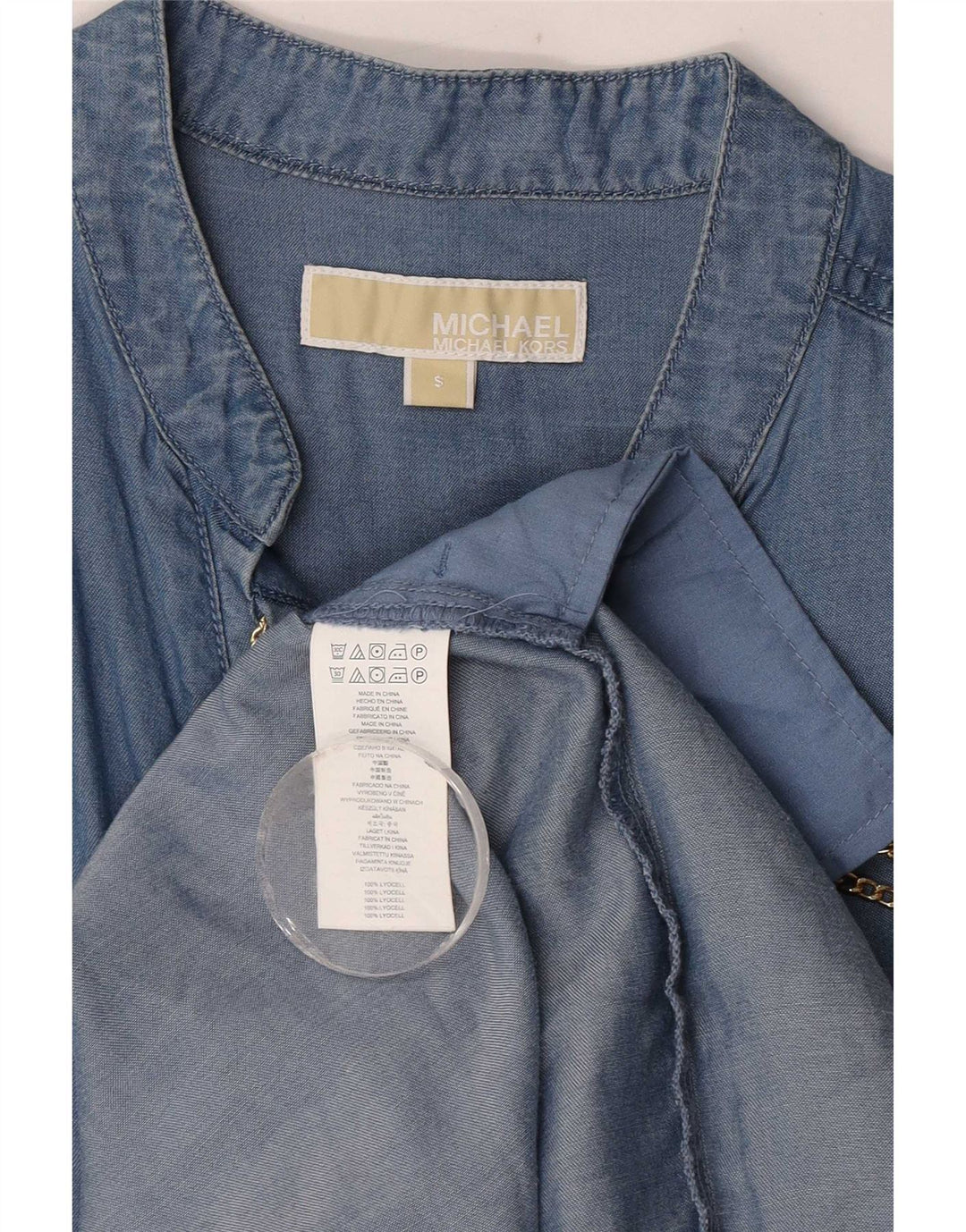 Michael Kors Vestido recto para mujer Reino Unido 10 Pequeño Lyocell azul