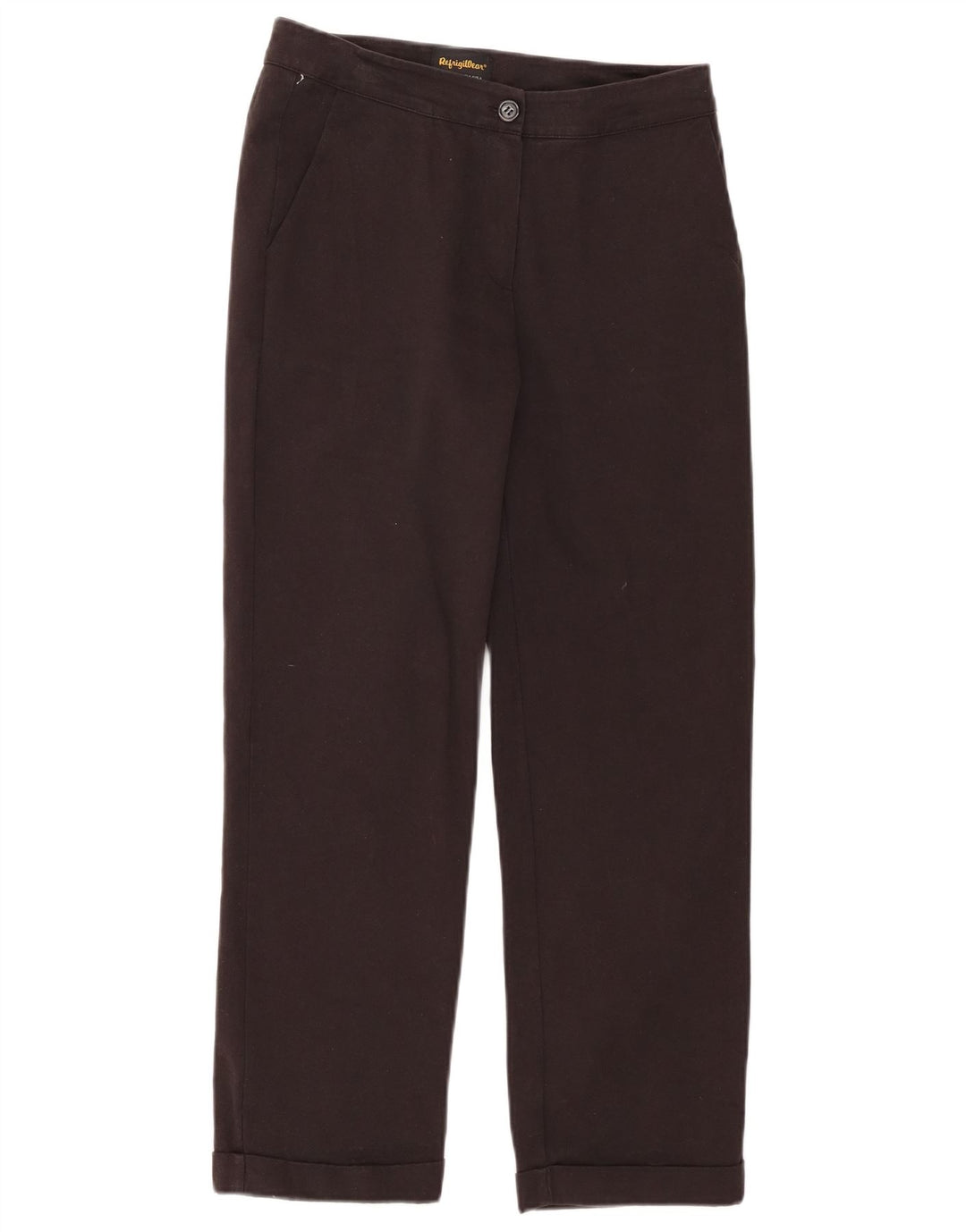 REFRIGIWEAR Pantalones cortos rectos para mujer pequeños W28 L25 algodón negro