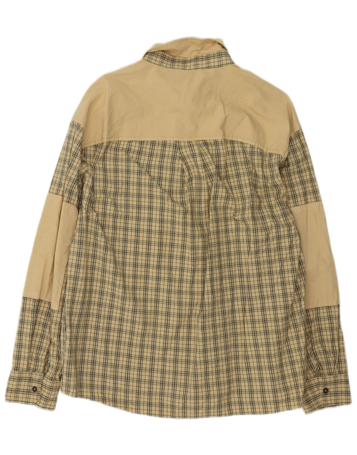 Camisa de hombre Think Pink de algodón a cuadros beige medio