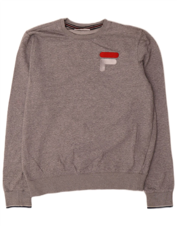 Fila Hombre Graphic Sudadera Jumper Algodón Gris Medio