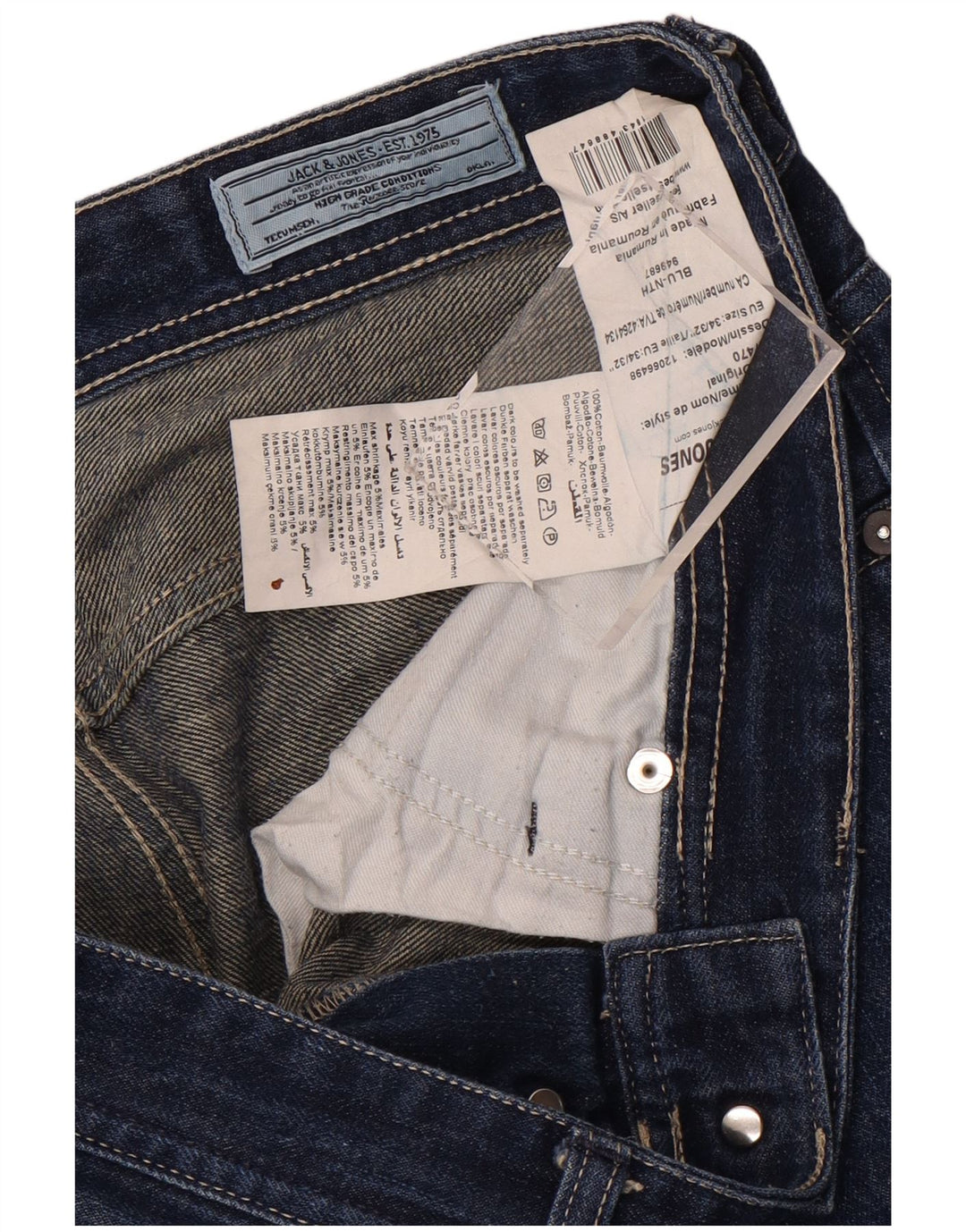 Jack & Jones Vaqueros Rectos Hombre W34 L32 Algodón Azul