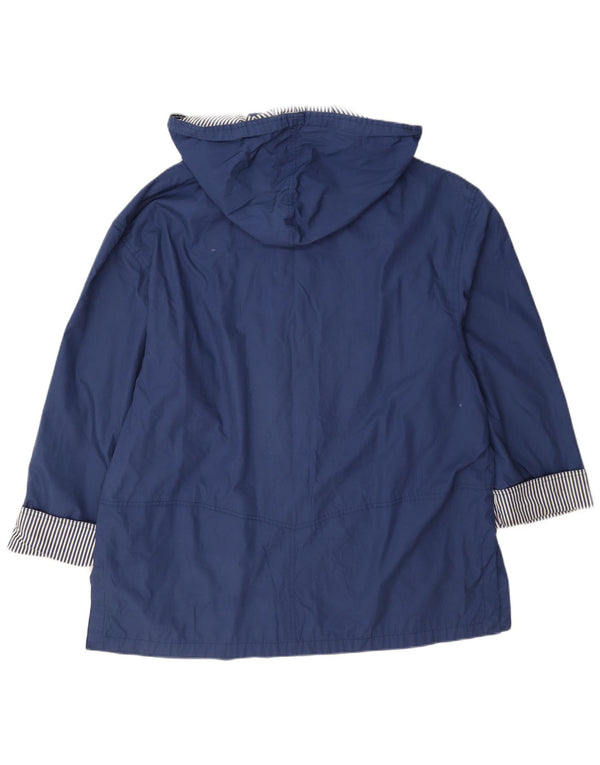 Marks & Spencer Chaqueta impermeable con capucha St. Michael para mujer, talla 40, color azul