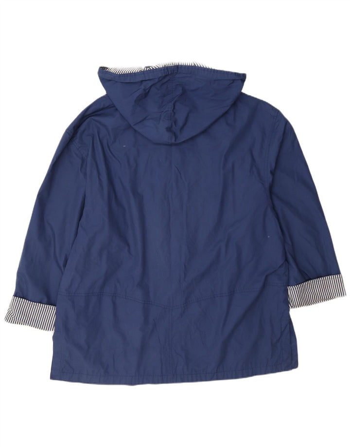 Marks & Spencer Chaqueta impermeable con capucha St. Michael para mujer, talla 40, color azul