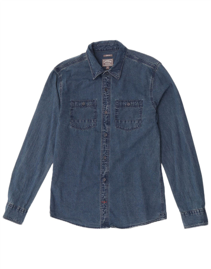 Camisa vaquera slim fit de hombre de Fat Face Algodón azul pequeño