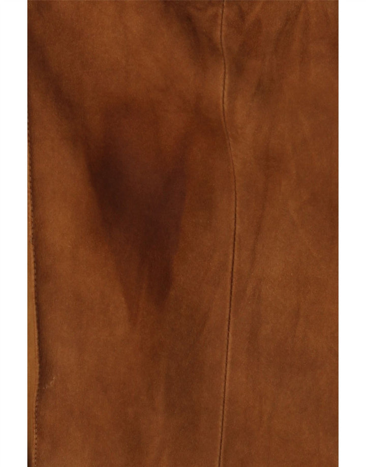 Vintage mujer chaqueta de ante IT 52 2XL ante marrón