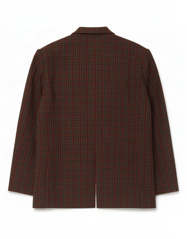 Sag Harbor Chaqueta tipo blazer con cremallera completa para mujer UK 40 XL Lana a cuadros verde