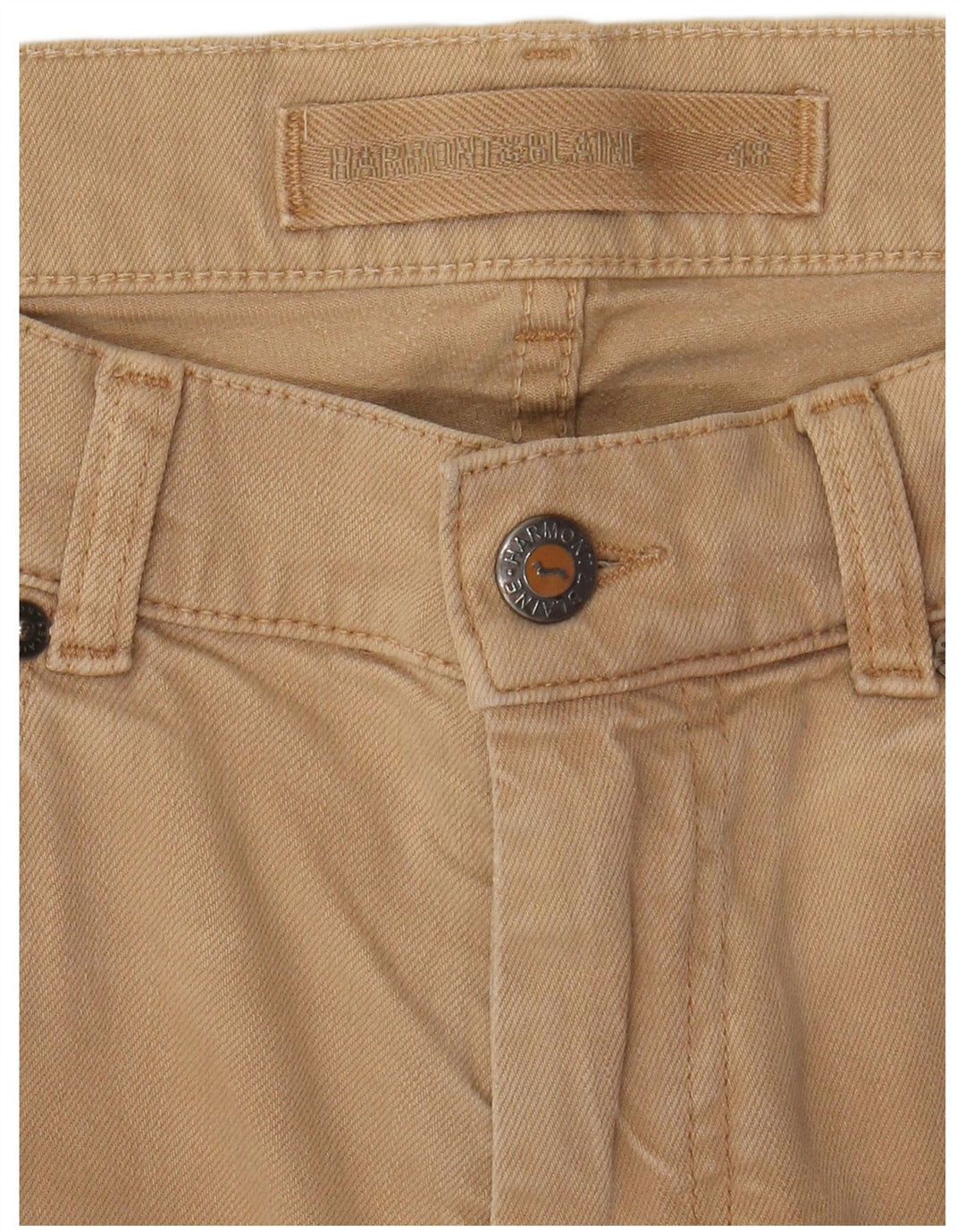 HARMONT & BLAINE Pantalones casuales ajustados para hombre IT 48 Medium W34 L32 Beige