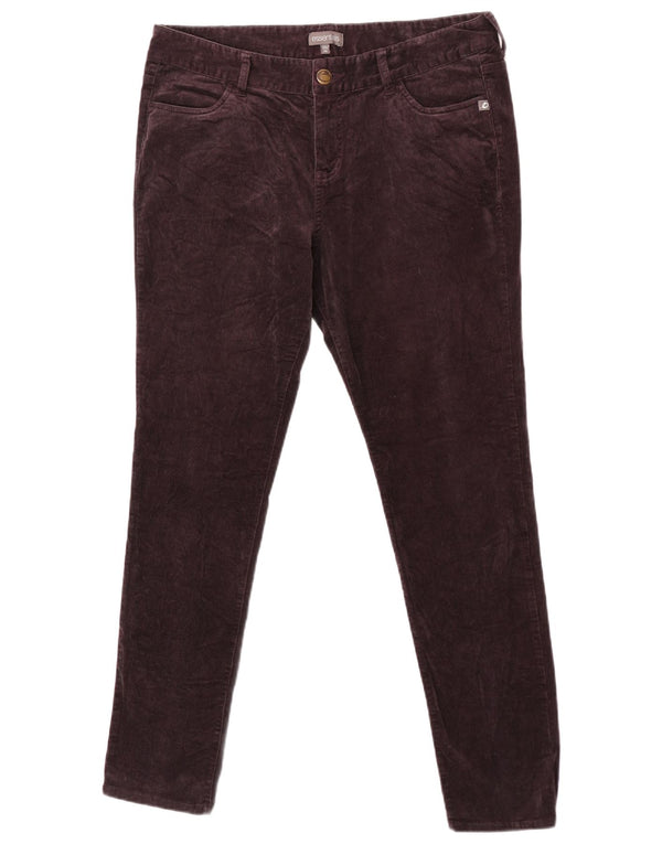 Pantalones Essential de pana ajustados para mujer UK 40 Large W34 L30 Púrpura