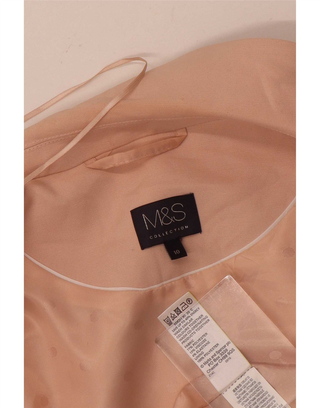 Marks & Spencer Chaqueta tipo blazer larga sin mangas para mujer UK 10 Small Pink