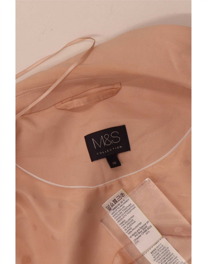 Marks & Spencer Chaqueta tipo blazer larga sin mangas para mujer UK 10 Small Pink