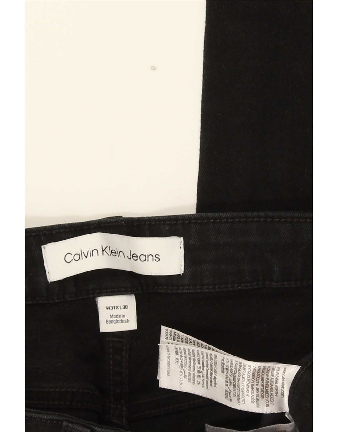 Calvin Klein Jeans ajustados para hombre W31 L30 Algodón negro