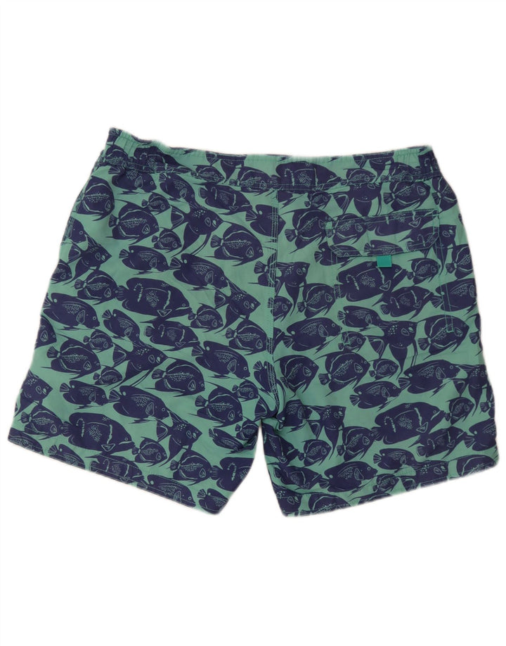 Boden Bañador con estampado gráfico para hombre, color azul grande