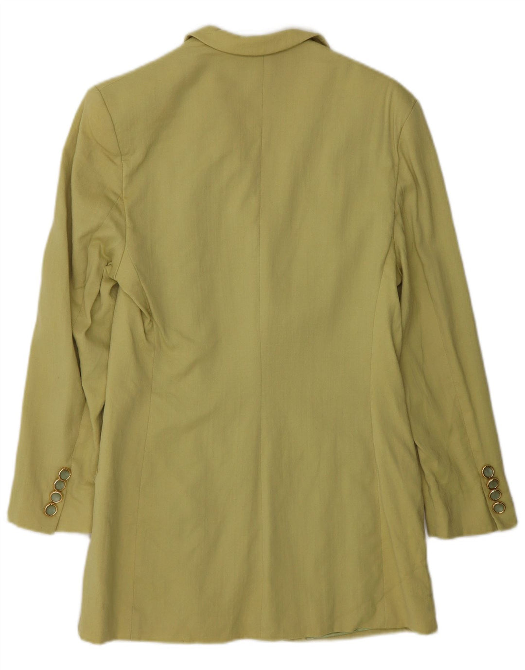 Chaqueta blazer vintage de 4 botones para mujer IT 44 Viscosa caqui mediana