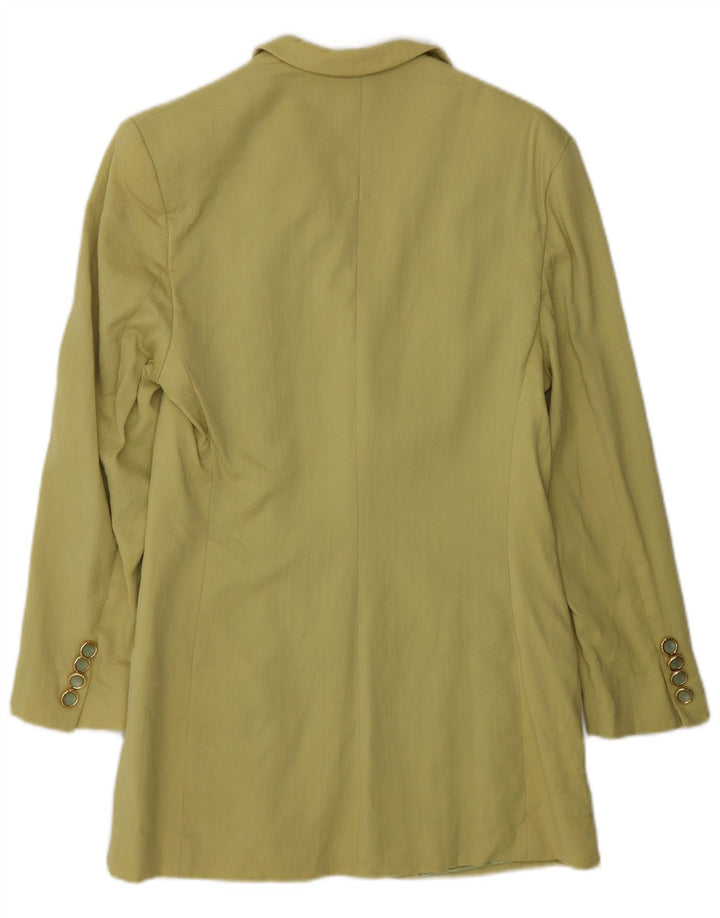 Chaqueta blazer vintage de 4 botones para mujer IT 44 Viscosa caqui mediana