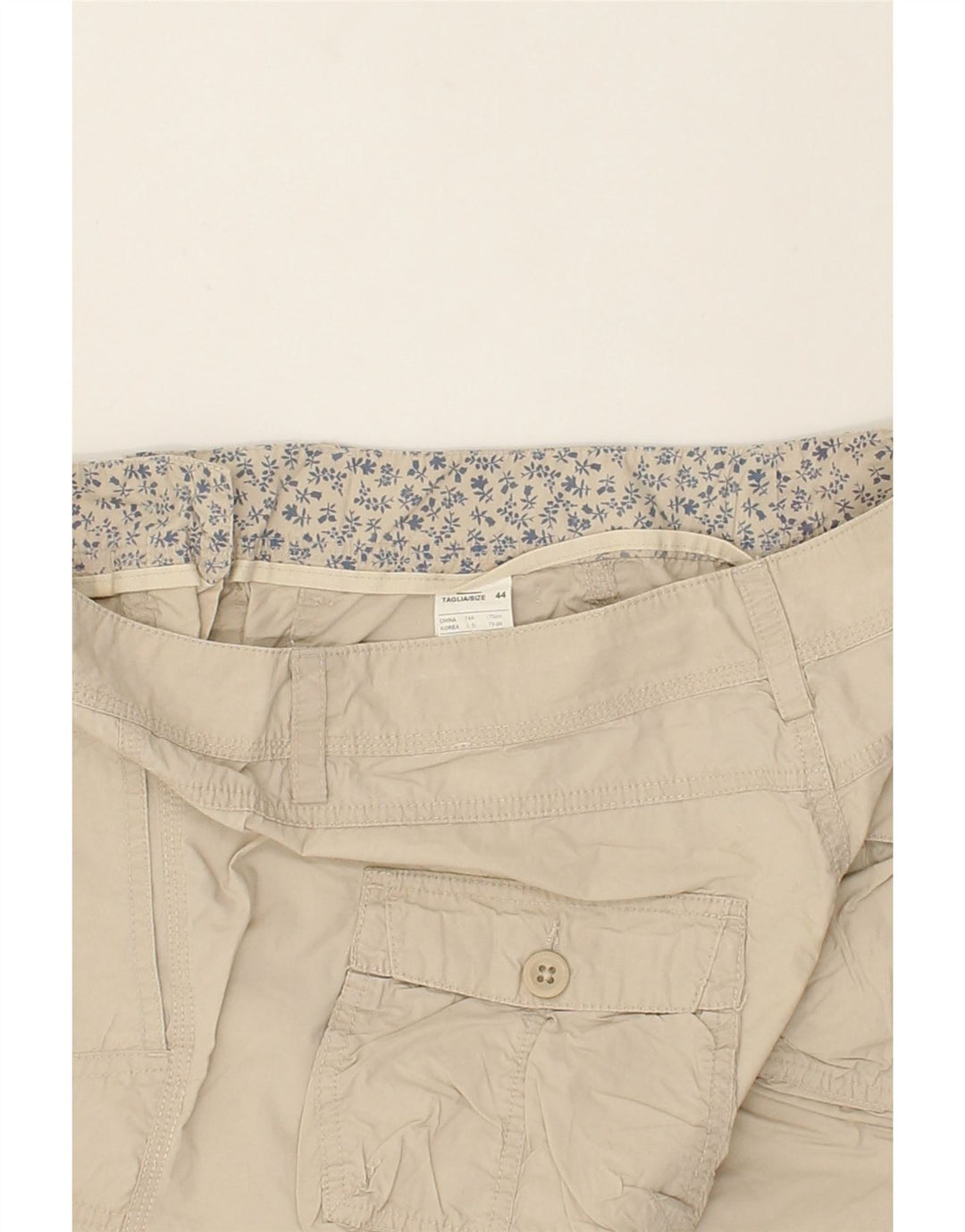 BENETTON Womens Chino Shorts IT 44 Medium W30  Beige Cotton | Vintage Benetton | Thrift | Second-Hand Benetton | Used Clothing | Messina Hembry 