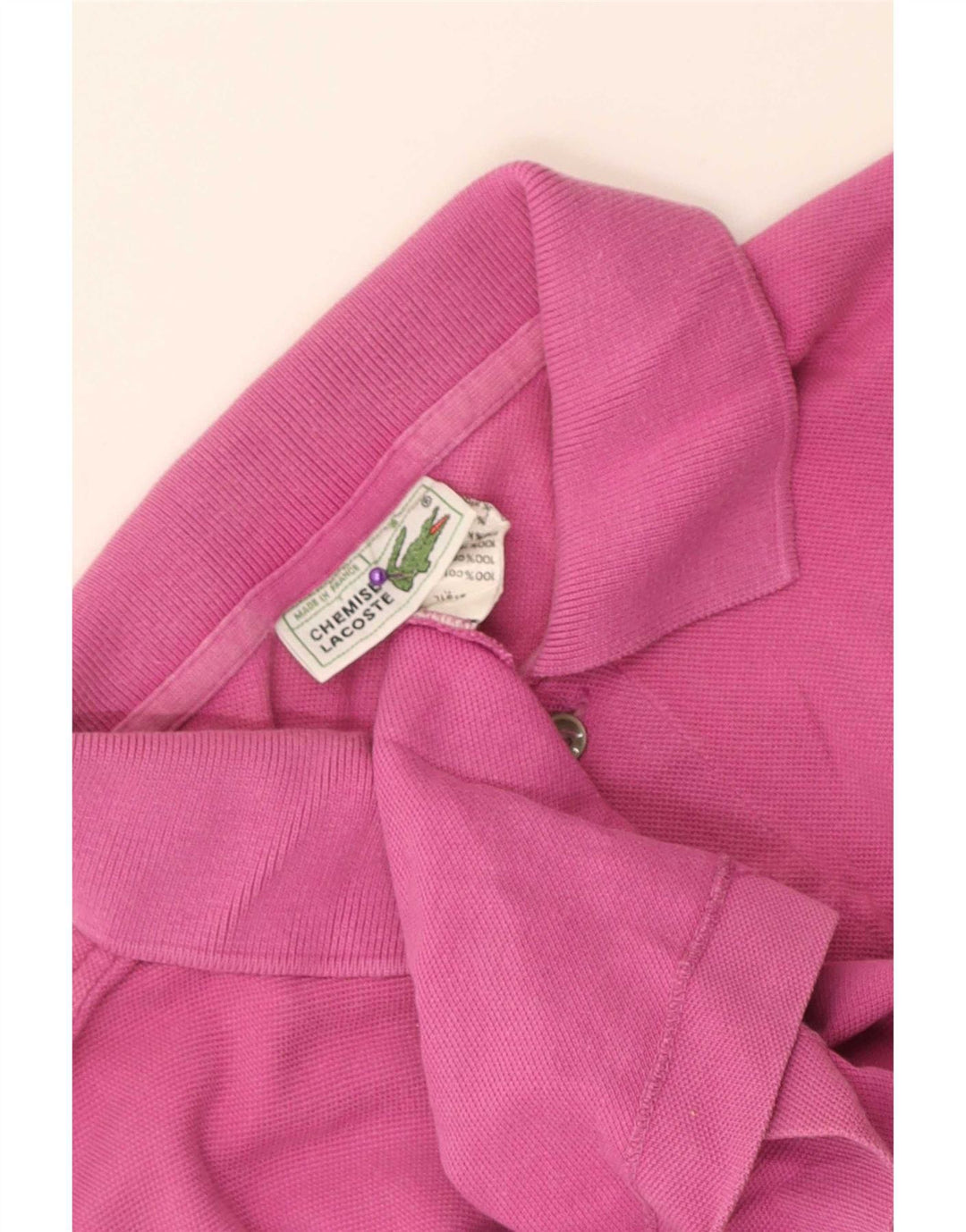 Polo Lacoste para hombre talla 3 pequeño algodón rosa
