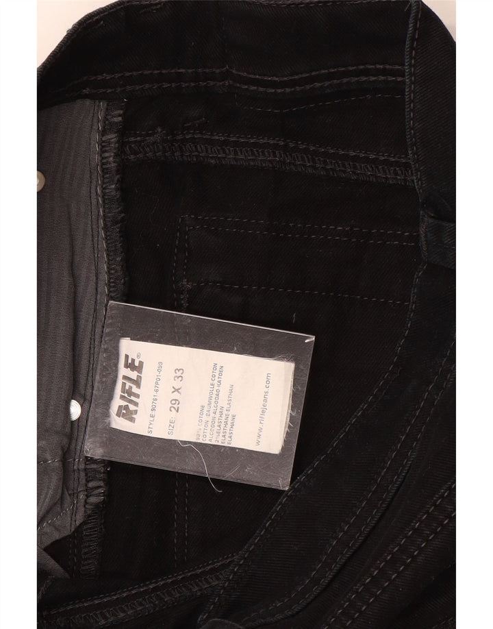 Vaqueros ajustados para hombre Rifle W29 L33 Algodón negro