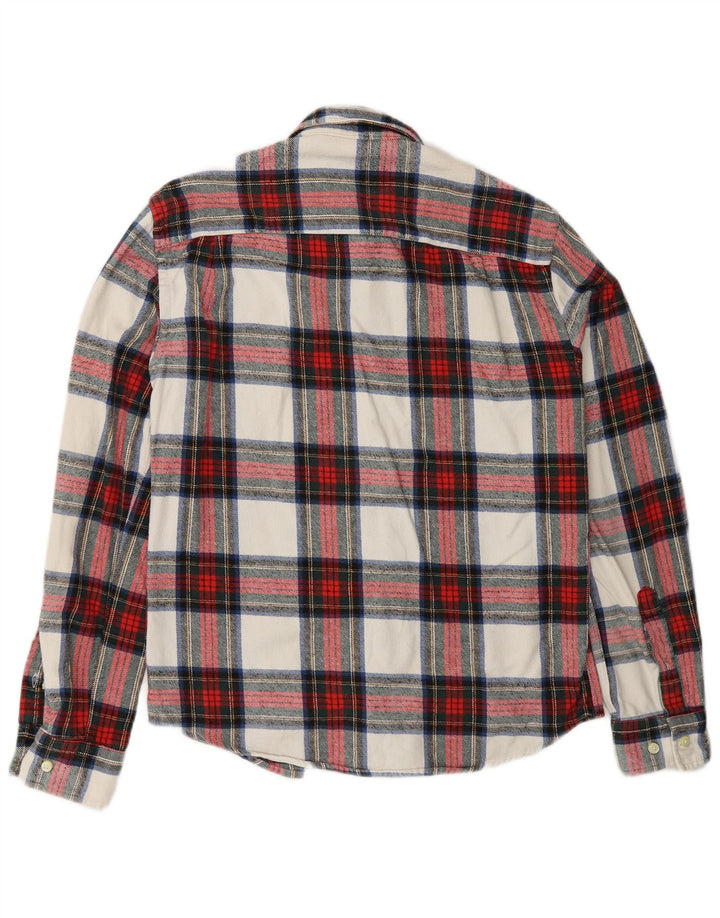 Camisa de franela para hombre Jack Wills de algodón a cuadros rojos pequeños