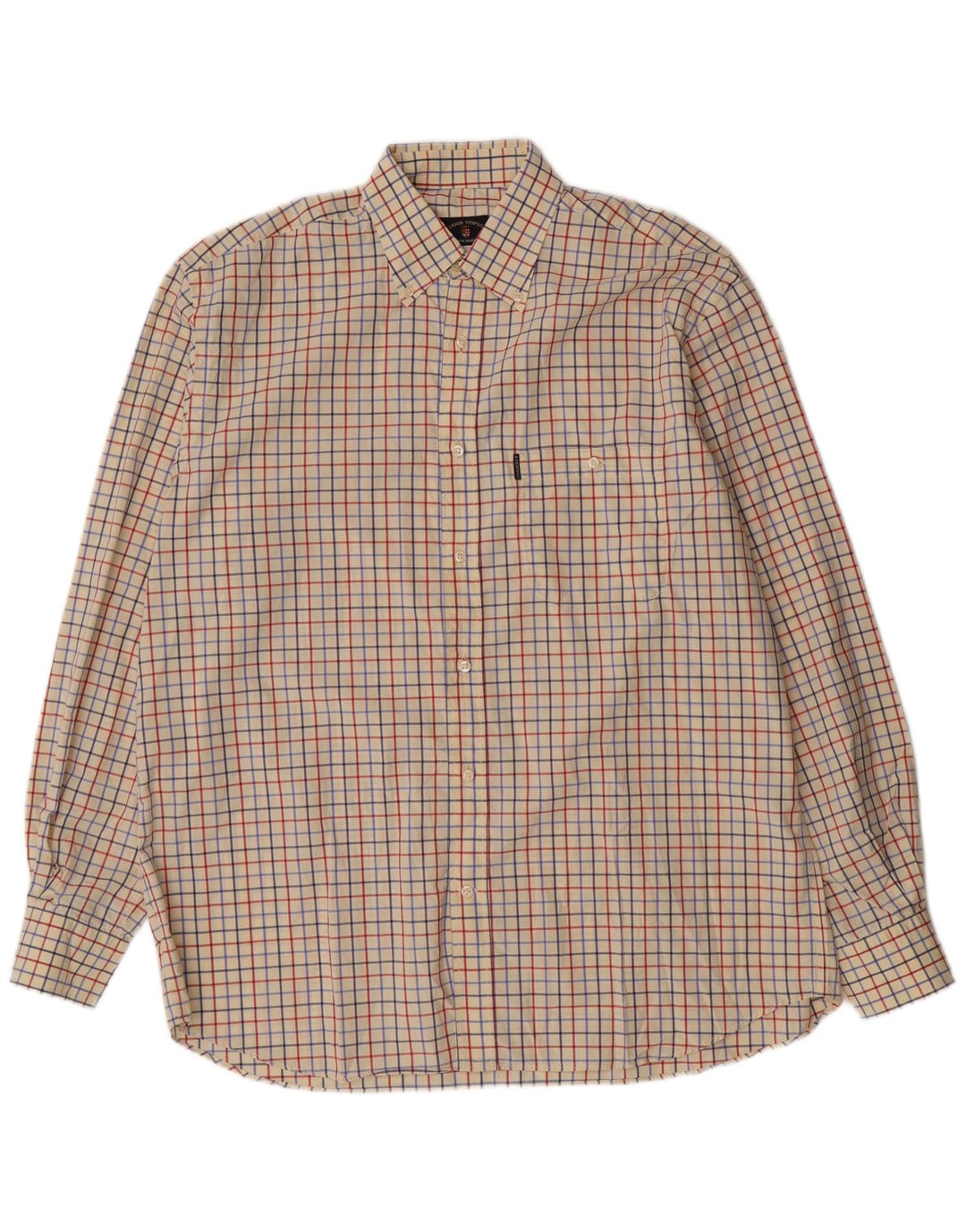 Amerigo Vespucci Camisa Hombre XL Off White Check