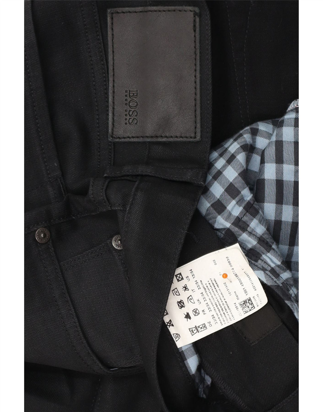 Vaqueros rectos para hombre HUGO BOSS W33 L29 Algodón negro