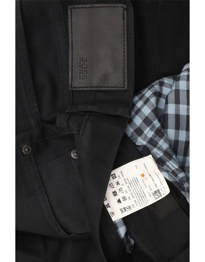 Vaqueros rectos para hombre HUGO BOSS W33 L29 Algodón negro