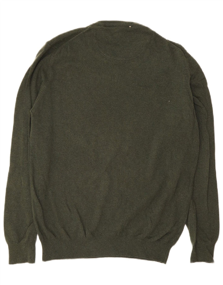 Harmont & Blaine - Jersey de cuello redondo para hombre, talla grande, poliamida verde