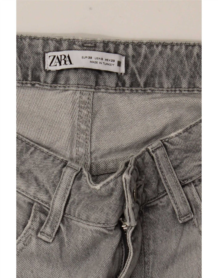 Zara Vaqueros Rectos Mujer EU 38 Small W28 L30 Gris