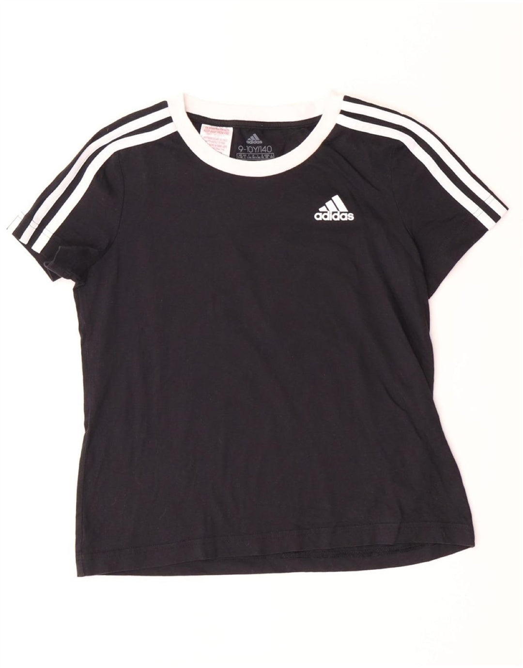 ADIDAS Camiseta Niña Top 9-10 Años Negro Algodón