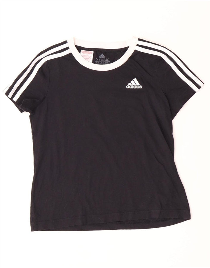 ADIDAS Camiseta Niña Top 9-10 Años Negro Algodón