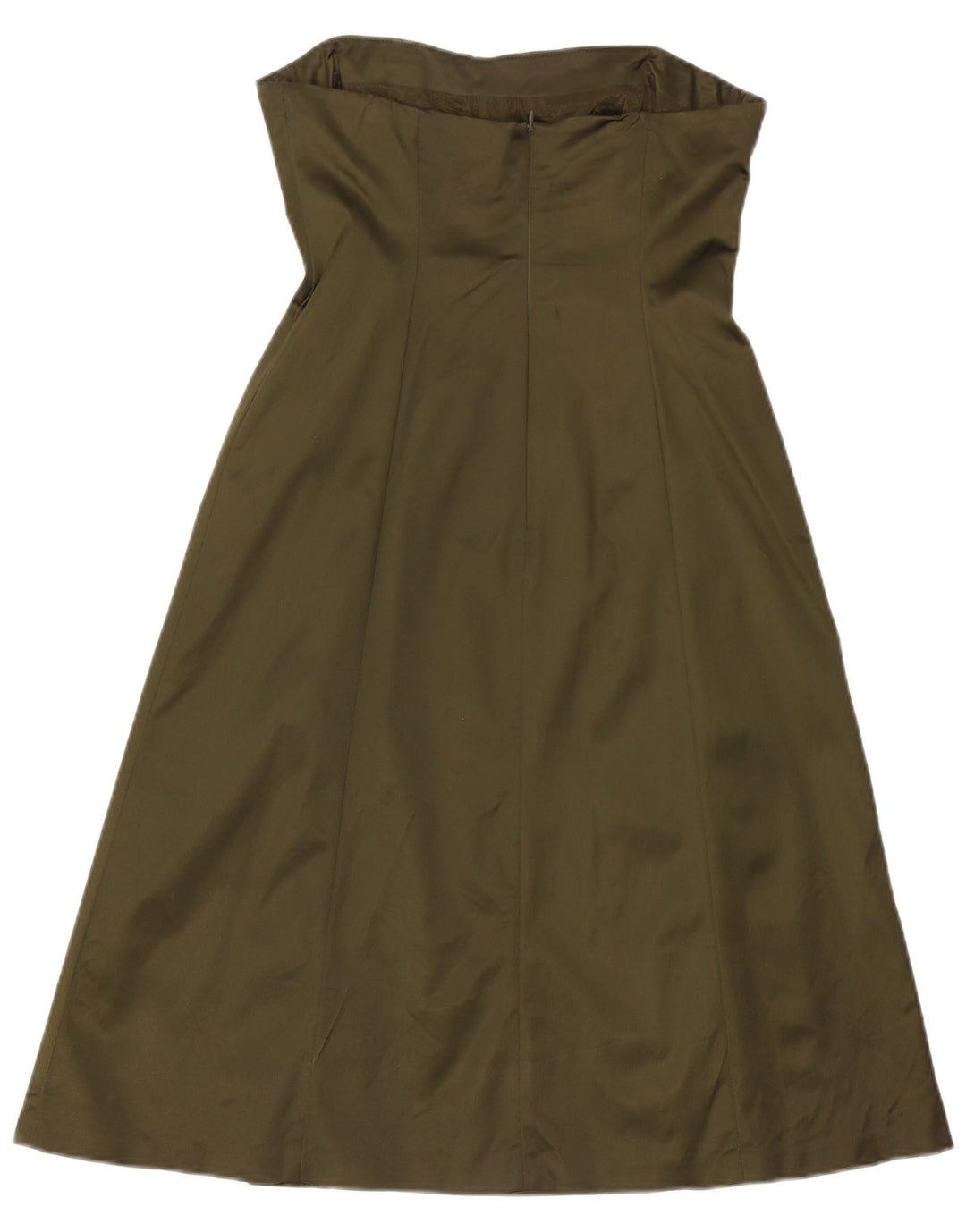 Vestido sin tirantes para mujer Coast UK 42 Acetato caqui mediano