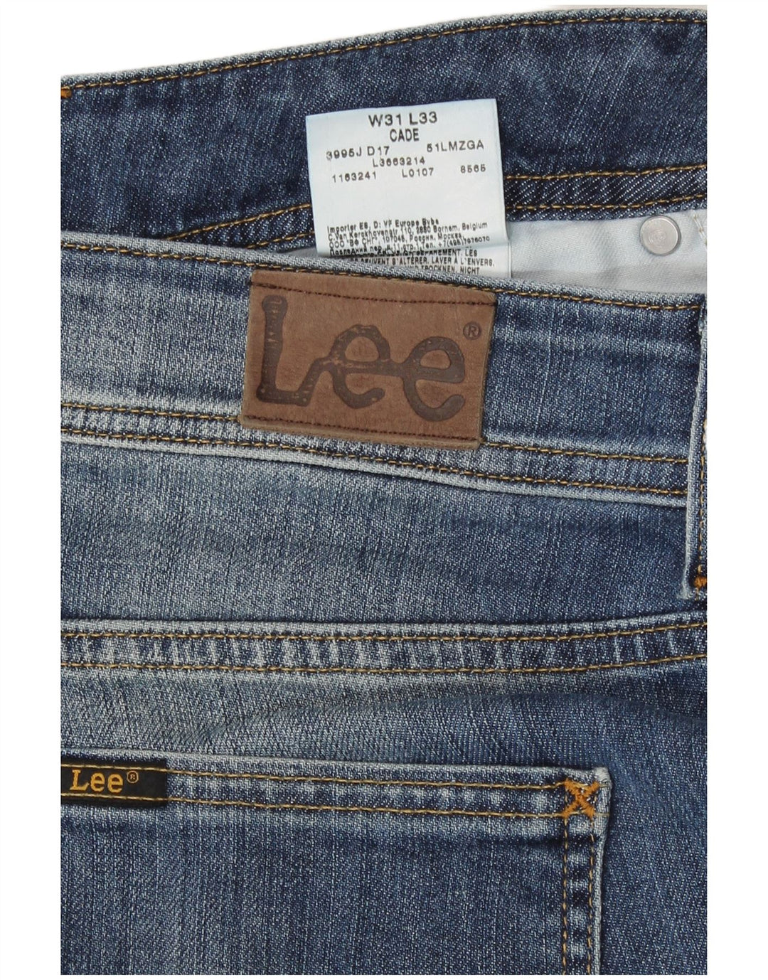 Vaqueros Lee Cade De Cintura Baja Para Mujer W31 L33 Algodón Azul