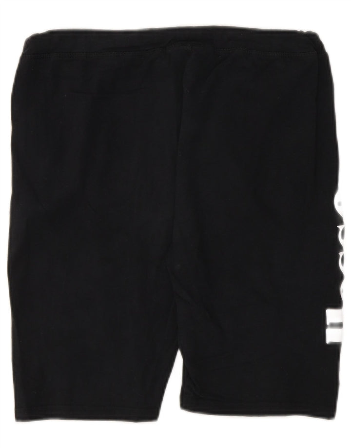 Ellesse Pantalones cortos deportivos gráficos para mujer UK 12 Mediano Algodón negro