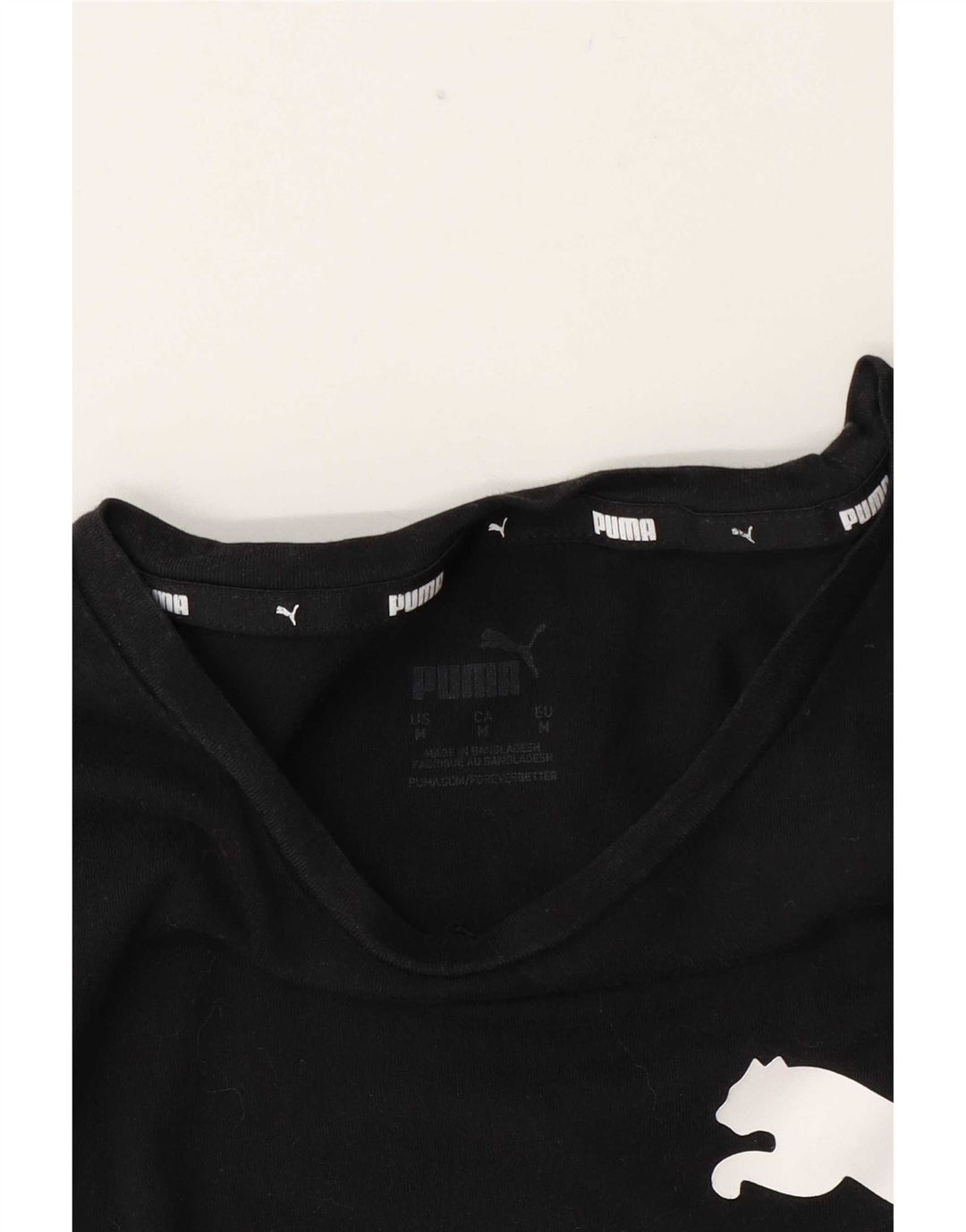 Puma - Camiseta gráfica para mujer, talla 40, talla M, color negro