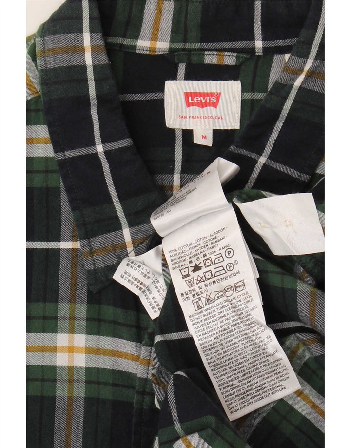 Levi's Hombre Camisa De Franela De Algodón A Cuadros Verde Medio