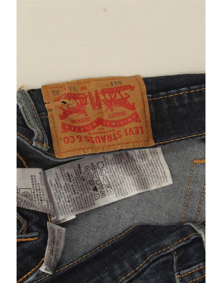 Levi's Hombre 511 Slim Jeans W34 L32 Algodón Azul