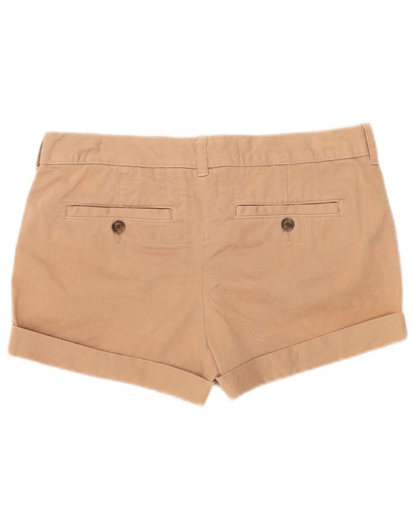 Jack Wills Pantalones cortos de cintura baja para mujer UK 8 Small W30 Algodón beige