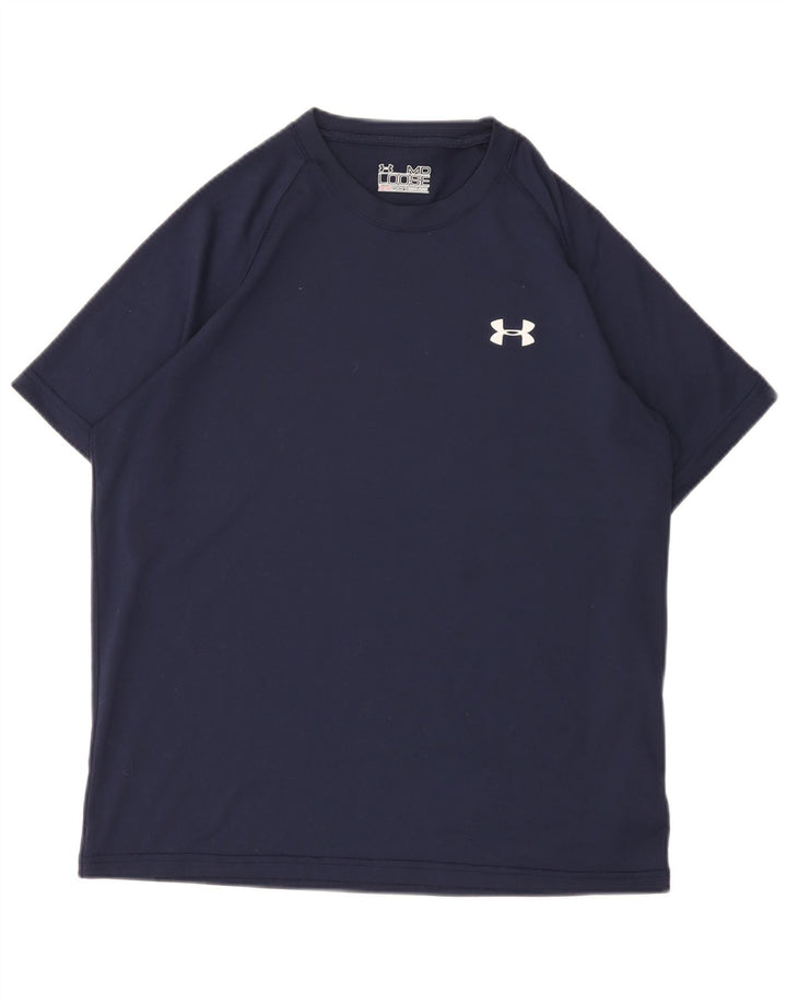 Camiseta Under Armour Heat Gear para hombre Top medio poliéster azul marino