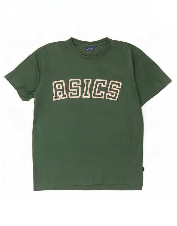 Asics - Camiseta gráfica para hombre, talla pequeña, verde