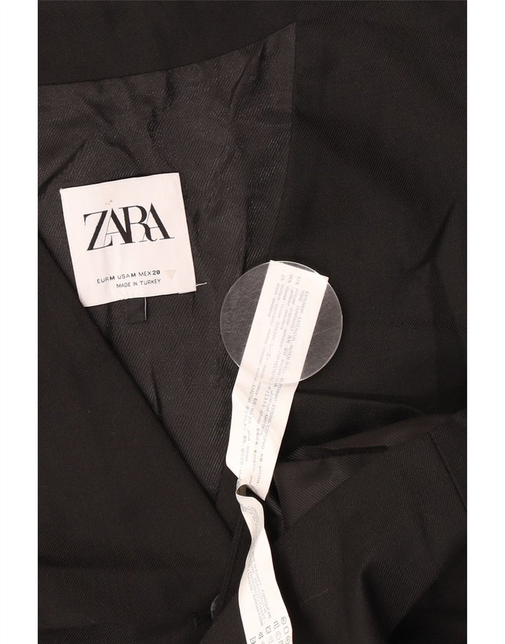 Zara Mujer Chaleco ES 44 Medio Negro Poliéster