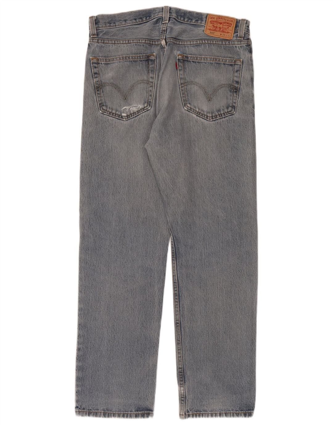 Levi's Jeans rectos desgastados 505 para hombre W34 L32 Algodón azul